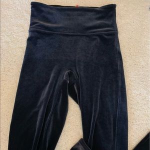 Spanx XXS/XS velvet leggings, navy blue